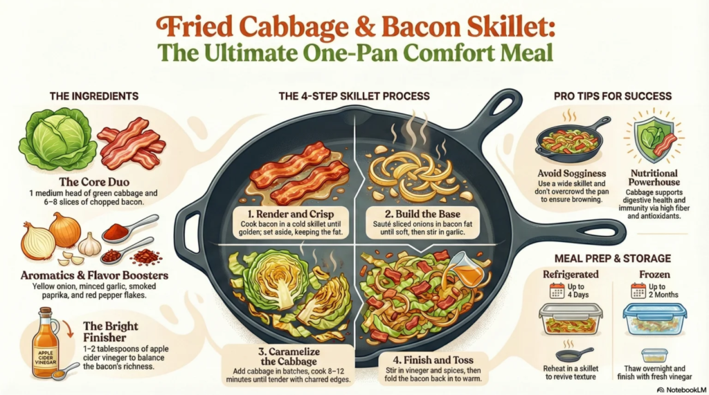Fried Cabbage and Bacon Fits - A Simple, Savory Skillet Favorite