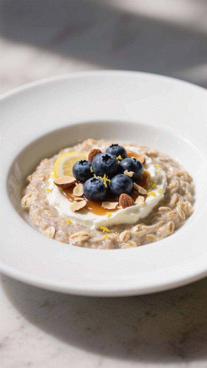Final dish presentation: Beautifully plated “Berry Cheesecake” variation—thick, dairy-free ove
