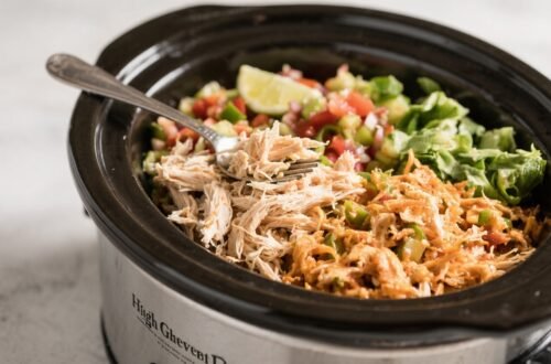 High Protein, High Fiber Slow Cooker Mexican Shredded Chicken Recipe for GLP-1 Weight Loss