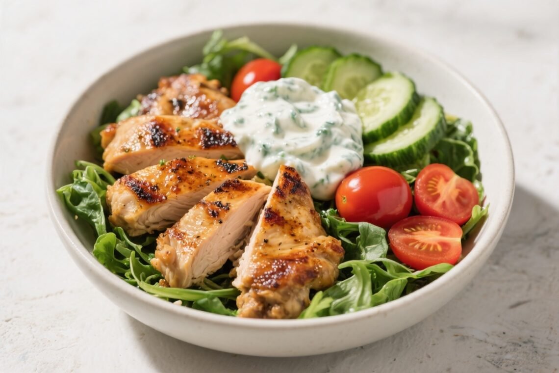 Greek Chicken Protein Bowl - High Protein, GLP-1 Friendly Lunch